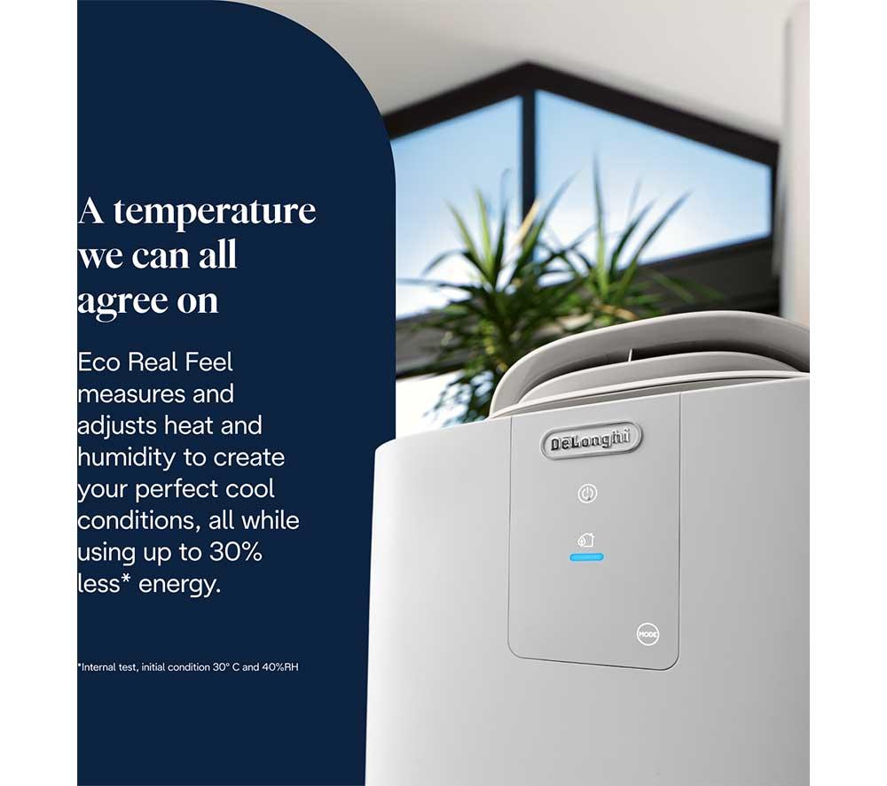 DELONGHI Pinguino AP98 GentleJet 11500 BTU Portable Air Conditioner Fan & Dehumidifier